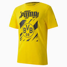Marco reus borussia dortmund bvb soccer football puma jersey medium m mens new. Bvb Ftblcore Graphic Men S Football T Shirt Cyber Yellow Puma Black Puma Shoes Puma