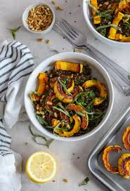 Delicata Squash Quinoa Power Bowl Flora Vino Recipe Delicata Squash Vegan Lunch Recipes Power Bowl Recipe