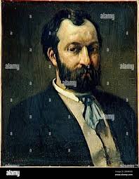 Portrait of Jules Antoine Castagnary 1870 by Gustave Courbet Stock Photo
