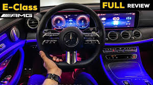 If we talk about the exterior features then it include adjustable headlights, fog lights front, power adjustable exterior. 2021 Mercedes E Class Amg Line Full Night Ambient Review All New Steering Wheel Interior Youtube