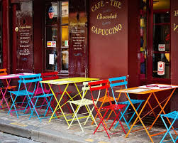 Inviting Paris Decor Paris Bistro Colorful Cafe