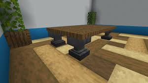 Place two stair blocks facing each other. Minecraft Table Designs Minecraft Furniture