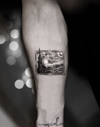 Starry Night Tattoo By Alex Aureo In Aureo Roma Tattoo Gallery Night Tattoo Starry Night Tattoo Tattoos