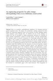 Parlamentul româniei adoptă prezenta lege. An Engineering Perspective For Policy Design Self Organizing Crime As An Evolutionary Social System Request Pdf