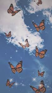 'blue morpho butterfly art ' sticker by ariamarliart. Butterfly Aesthetic Wallpaper Nawpic