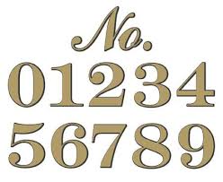 3 sizes 0 to 9 number plaque modern silver gold numbers house hotel door address. Historic Houseparts Inc House Numbers Letters Classic Gold Foil Adhesive House Number 6 High Sold Each