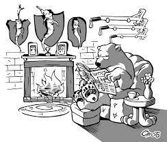 Pullerbear Cartoon Drawn By Hawiian Customer Garrett Omoto The Large Roots He Was Pulling Inspired This Parody Of A Hunt Cartoon Drawings Tree Puller Cartoon