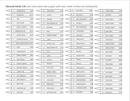 Caran D U Ache Luminance Blank Color Chart