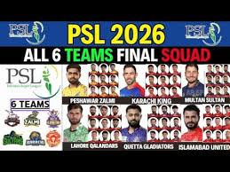 PSL 2026 | All 6 Teams New Squad | PSL ...