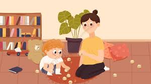 Parent Child Indoor Game Early Childhood Education Emotional Expression Warm Interior Parent Child Illustration Image On Pngtree Free Download On Pngtree Kreatif