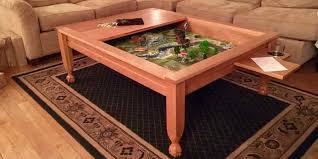 While There Are Many Gaming Table Options On The Market Building Your Own Custom Gaming Table Is A Gr Build A Table Geek Chic Table Diy Farmhouse Coffee Table