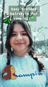 Simple hairstyle for camping!🌲😁 #hair #hairstyles #braidstutorial  #camping #camper #campinghair #rvlife