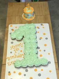 Pin By Heidi Bush On Josephine S 1st Birthday Pull Apart Cupcake Cake Birthday Cupcakes Homemade Smash Cake