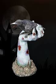 Zombiehand Aus Grab Mit Krahe Halloween Deko Kaufen Halloween Deko Krahe