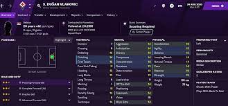 Check spelling or type a new query. Fm21 Wonderkid Dusan Vlahovic Is A Double Digits Target Man Fm Blog