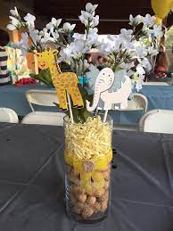 Elephant And Giraffe Centerpieces Diy Baby Shower Giraffe Elephant Baby Shower Theme Wild Baby Shower