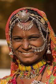 Fata tribală din Rajasthan editorial stock image. Imagine din india