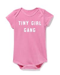 Tiny Girl Gang Onesie In Taffy6 12mo Tiny Girl Girl Gang Vintage Soft