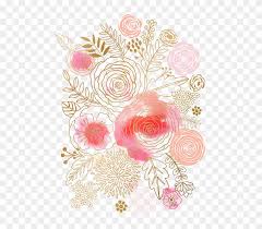 Transparent rose gold flowers clipart. Flower Watercolor Painting Floral Design Pink Rose Gold Floral Background Free Transparent Png Clipart Images Download