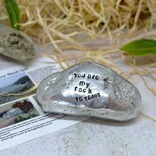 Celebrate 15 years of love and romance with anniversary gifts for your husband or wife that they will actually love. 15 Year Anniversary You Are My Rock Anniversary Gifts