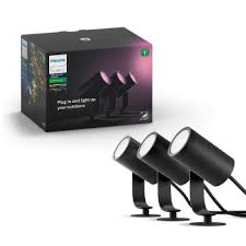 Vous avez besoin de lumière pour vos extérieurs ? Kit De 3 Spots Exterieur Philips Hue Lily Anthracite 8w Achat Prix Fnac