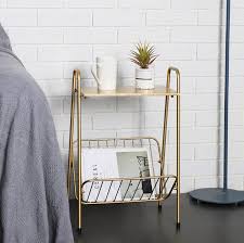 Side table, end tables, accent tables or occasional tables share the same functions, each provides a convenient spot for drinks, glasses, lamps, books, remotes, snacks, decorative accents and more. Creative Golden Iron Coffee Table Living Room Sofa Side Table Movable Small End Table With Book Magazine Rack Home Furniture Buy At The Price Of 34 14 In Aliexpress Com Imall Com