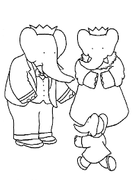 babar king with family coloring pages for kids printable free cartoon coloriage des pompiers