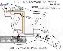 I made a customized diagram of the jazzmaster wiring. Surfguitar101 Com Forums Jazzmaster Pickup Orientation