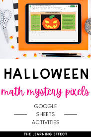 Halloween Math Mystery Pictures And Pixel Art Bundle Distance Learning Math Mystery Picture Upper Elementary Math Halloween Math
