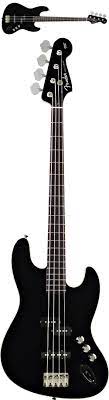 Fender Aerodyne Jazz Bass Rosweood Stained Fretboard Black No Pickguard Fender Jazz Bass Guitar Fender Bass