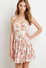 Rose Print Fit Flare Dress Forever 21 2000135530 Beautiful Dresses Pretty Outfits Fashion