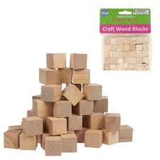 35 Natural Wooden Craft Blocks Unfinished Hardwood Wood Blocks Square 0 6 Cubes Walmart Com Block Craft Wooden Crafts Crafts