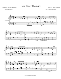 Original soundtrack sheet music from the feature film, o brother, where art thou. How Great Thou Art Sheet Music For Piano Solo Musescore Com