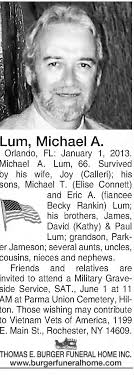 Obituary for Michael A. Lum (Aged 66)