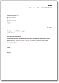 Außerordentliche kündigung von telefonanschluss und internet. Fristgerechte Kundigung Eines Festnetz Vertrages De Musterbrief Download