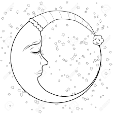 Download and print sailor moon coloring pages for free in a4 format in good quality. New Moon And Star For Anti Stress Colouring Page Pattern For Coloring Book Made By Trace From Sketch Illustration Style Monochrome Variant Royalty Free Cliparts Vectors And Stock Illustration Image 112471214