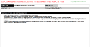 Duties, requirements, skills and responsibilities: Warehouse Accountant Job Descriptions