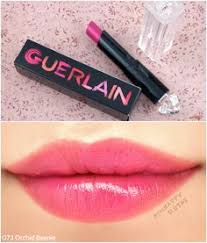 Guerlain La Petite Robe Noire Deliciously Shiny Lipstick In 073 Orchid Beanie Swatches And Review Gel Lipstick Shiny Lipstick Guerlain Lipstick