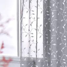 Request a free home visit from an experienced home consultant to see our full fabrics range. Keqiaosuocai Faux Linen Leaf Embroidery Semi Sheer Curtains For Living Kids Room White Leaf Pattern And Gr Curtains Living Room Modern Curtains Leaf Curtains
