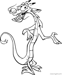 Most recent coloring pages more images. Mushu From Mulan Coloring Page Coloringall