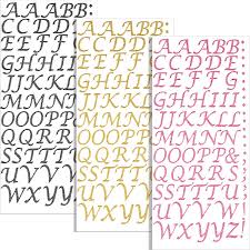 With today's desktop publishing programs and the quality of printers and papers, you can create small quantities of customized stickers. Buy 237 Pieces 3 Sheets Glitter Letter Stickers Cursive Letter Alphabet Stickers Self Adhesive Alphabet Stickers For Scrapbooking Paper Crafts Grad Cap Decoration Pink Black Gold Online In Turkey B08vw9g3h2