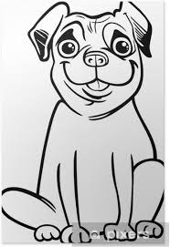 Here are some free printable pug coloring pages. Pug Dog Cartoon For Coloring Book Poster Pixers We Live To Change