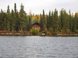 Engineer lake campground include 3 campsites, water, firepits, toilets, and rough boat launch suitable for small trailers. Engineer Lake Cabin Photo