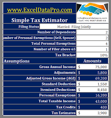 Free for commercial use ✓ no attribution required . Download Simple Tax Estimator Excel Template Exceldatapro