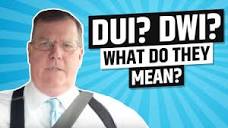 DUI or DWI? What's the Difference? - YouTube
