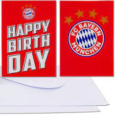 Geburtstagskarte zum ausdrucken lustig : Happy Birthday 2er Fc Bayern Munchen Karten Set Geburtstagskarte Geburtstag Logo Ebay