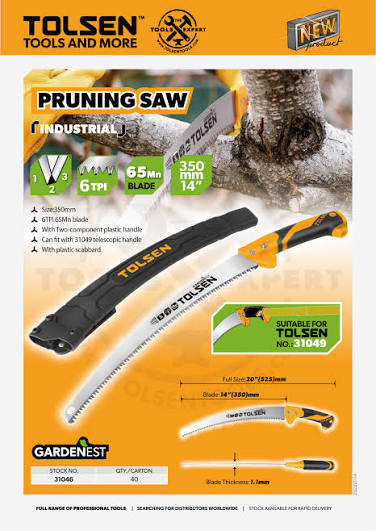 TOLSEN 14" Pruning Saw w/ Plastic Scabbad ( 6TPI, 65Mn Blade ) Garden Saw  Industrial Grade GriPro Series 31046 | Daraz.com.bd