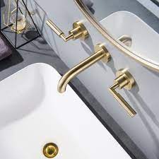Modern simple brass constructed polished hot and cold basin sink faucet bathroom sink faucet copper mop pool faucet single cold into the wall fast open tap washing machine faucet. Dilon Wall Mounted Bathroom Faucet Wayfair