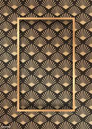 Download Premium Vector Of Modern Golden Gatsby Pattern Design Vector Pattern Design Vector Free Art Deco Pattern