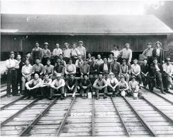 lumber mill in Bemis, West Virginia, in the early 1900s